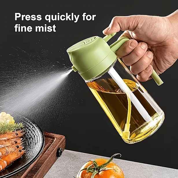 TEMU Dvouv jednom rozprašovací láhev, 16oz/470ml kuchyňský sprej, s automatickým otevíráním, multifunkční sprej, vhodný pro 11 míst: Lze použít pro