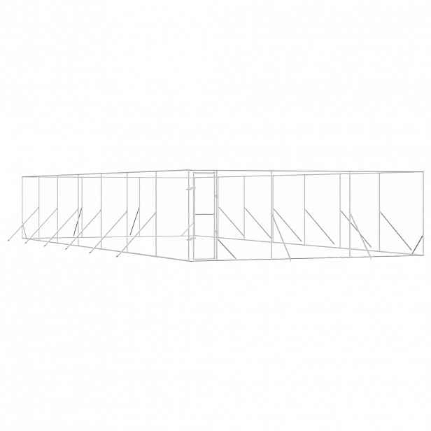 vidaXL Venkovní psí kotec stříbrný 6 x 14 x 2 m pozinkovaná ocel