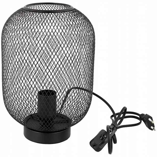 Černá prolamovaná stolní lampa Glamour loft style