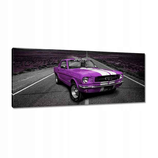 Obrazy 100x40 Fialový Ford Mustang