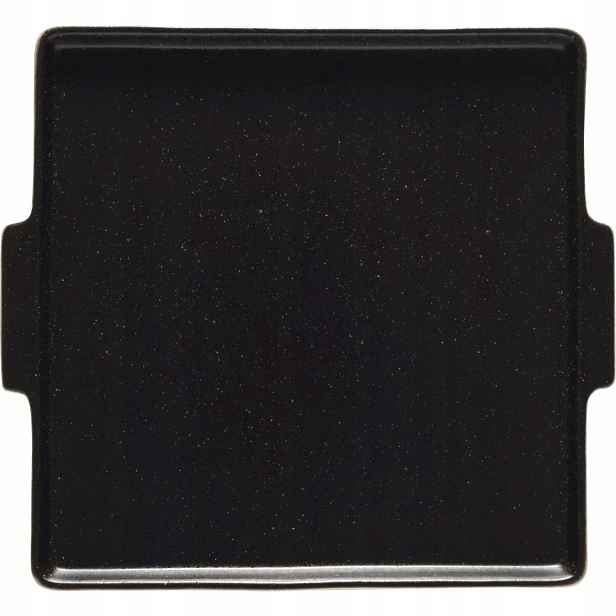 Talíř servírovací Costa Nova Notos 22,4x20,7 cm, černý, s uchy 6 ks