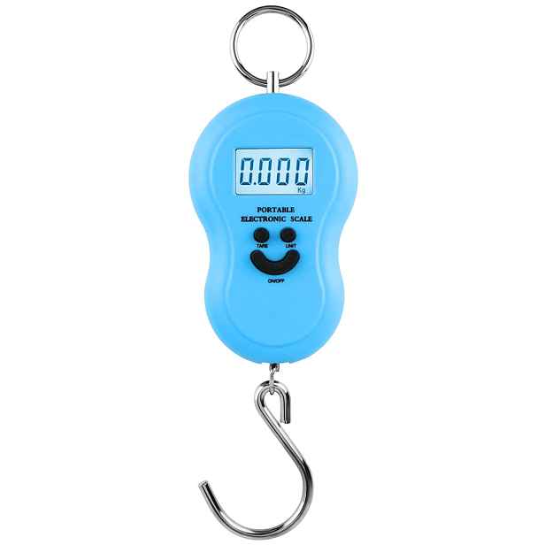 TFY Portable2-Blue Váha na zavazadla a ryby digitální, přenosná 50 kg