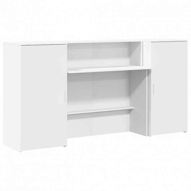 vidaXL Recepční stůl bílý 200x50x103,5 cm kompozitní dřevo