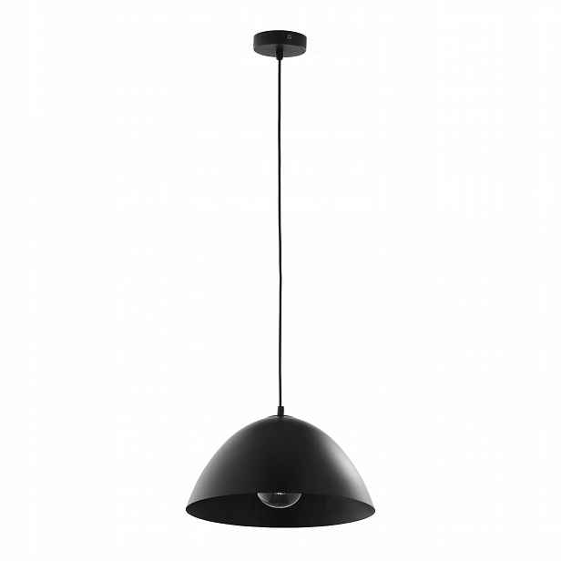 Závěsná lampa Faro Černá Kovová Stínidlo 1xE27 34cm Stropní Svítidlo Pokoj