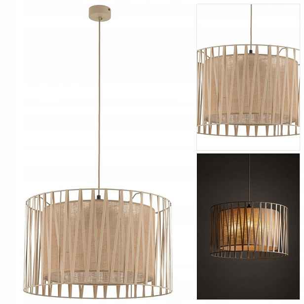 Závěsná lampa Harmony v béžové barvě, klasický design v předsíni Tk Lighting