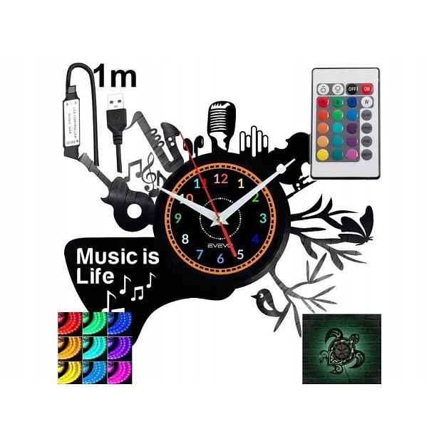 Music is Life Dárek pro milovníka originální Nástěnná Dekorace z desky