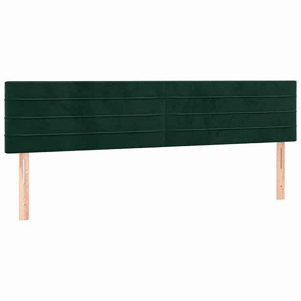 vidaXL Čela postele tmavě zelená 160x5x78/88 cm samet