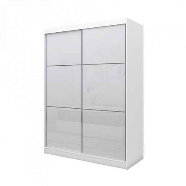 Kvalitní Šatní Skříň Viviana 120 cm Bílá/šedá