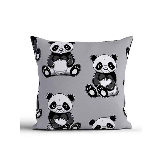 MKLuzkoviny.cz Bavlněný povlak na polštář Renforcé 40 x 40 cm - Panda