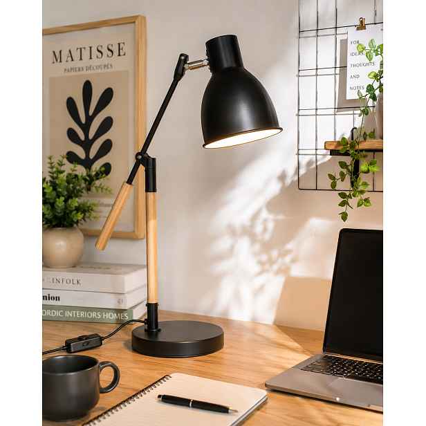 Stolní lampa stojící školní lampa loft E27 kancelářská s nastavitelným ramenem