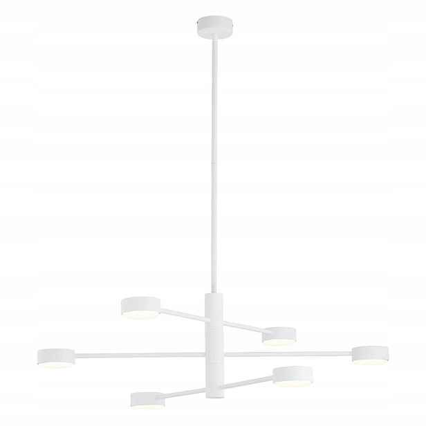 Závěsná lampa lustr bílá kovová do obývacího pokoje 6 bodů Orbit Nowodvorski