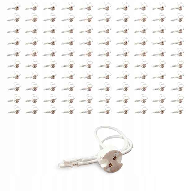 100x Keramická objímka pro násadu G5.3 halogenová kostka Set