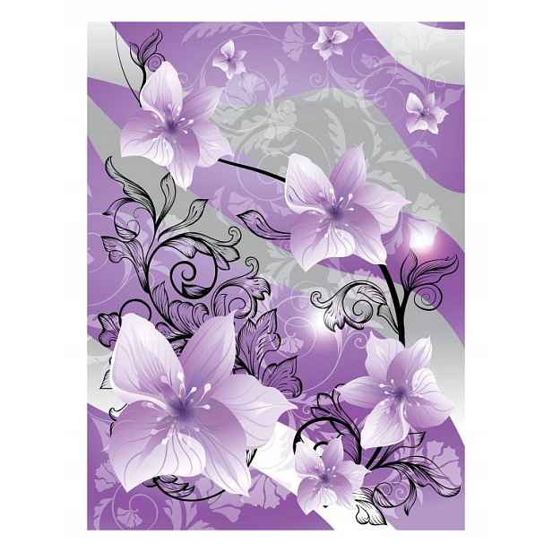 Fototapeta Fialové vinylové květy 184x254 Jemnost a elegance lepidlo