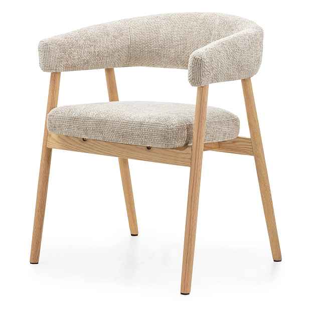 Hector Designová jídelní židle Giovani z masivu béžová