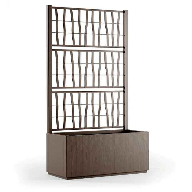 Květináč Ethica s treláží/mřížkou 80cm, světle šedý