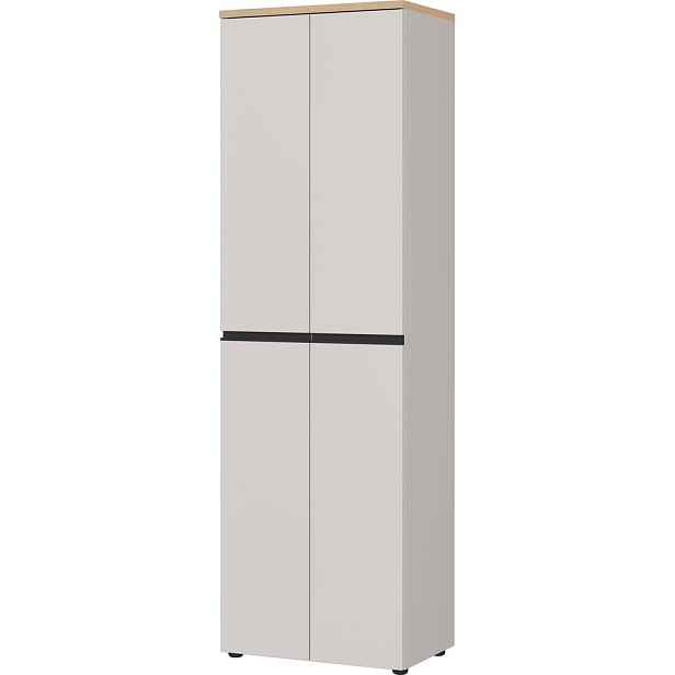 Šedobéžová/ve světle přírodní barvě šatní skříň 59x194x41 cm Cormano – Germania