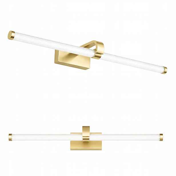 Toolight Lineární nástěnné svítidlo 60 cm Zlaté Led Neutrální Bílá 13 W do koupelny