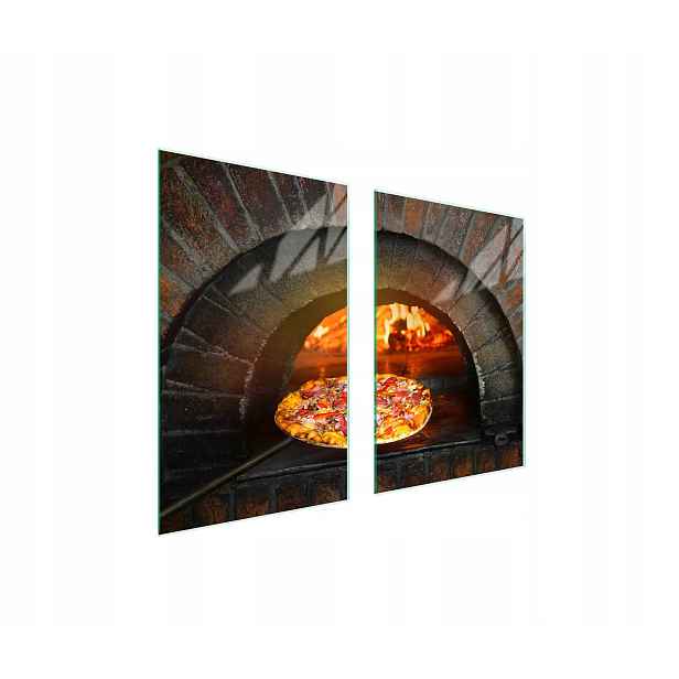7v1 Skleněná ochranná deska na sporák 65x52 Pizza