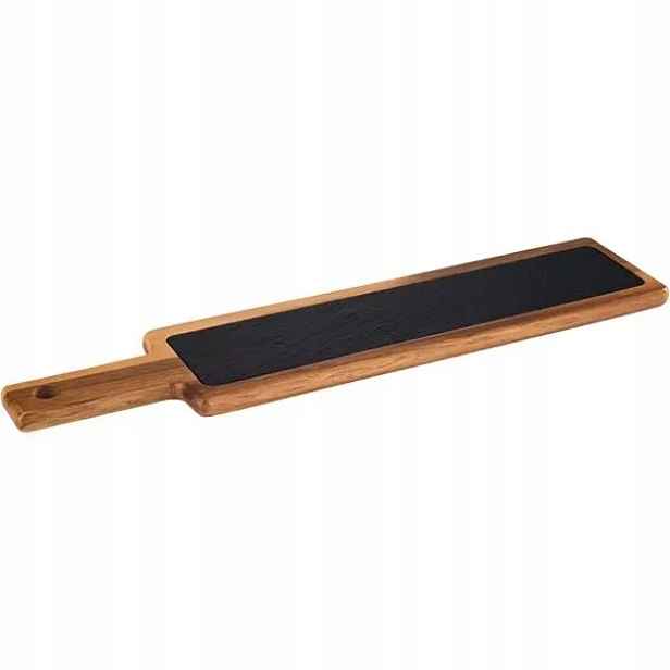 Servírovací prkénko Aps 43x12 cm, dřevo/břidlice