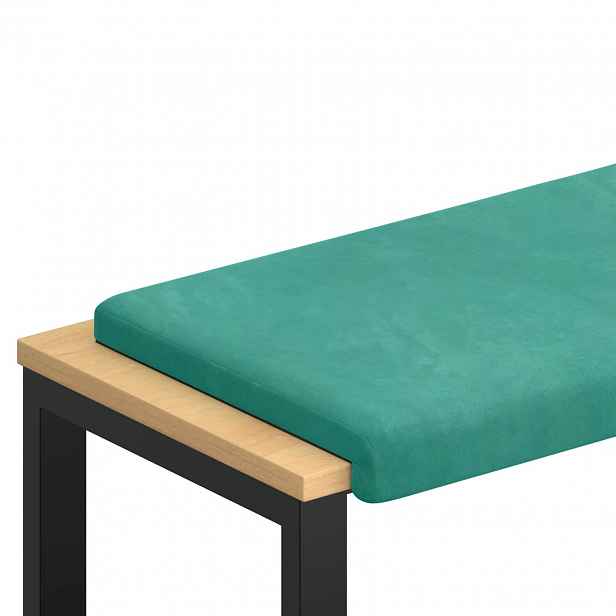 vidaXL Polštář na lavici Samet Tyrkysová Hloubka 35 cm