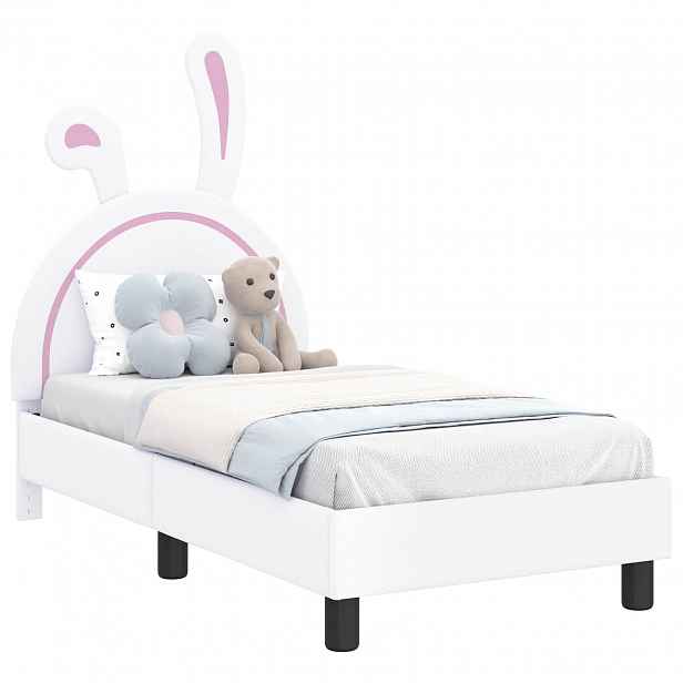 vidaXL Rám postele pro batole s čelem Bílá 70 x 140 cm PU