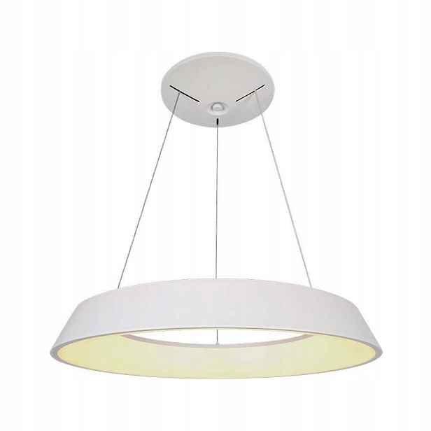 Závěsná Led lampa bílá kulatá 50 cm moderní do jídelny 4000K V-tac