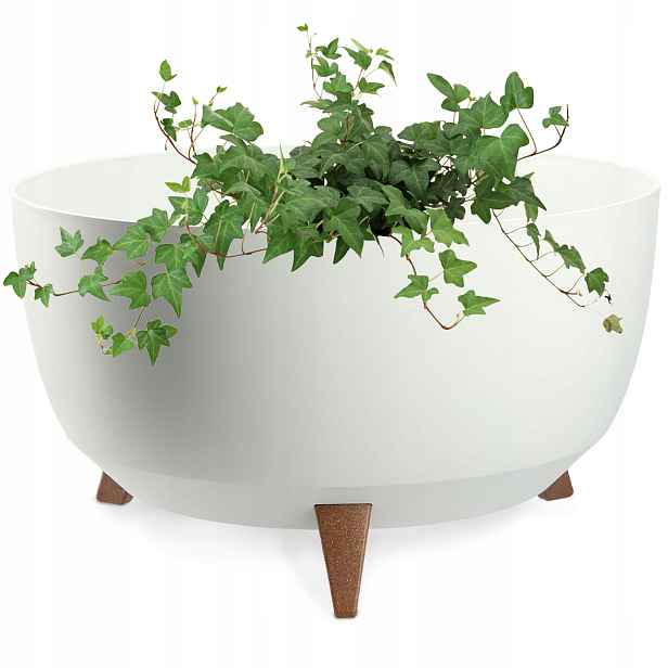 Květináč Květináč 47 cm Obal Vklad Nohy Záhon Bílý