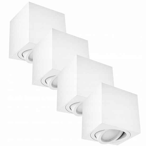 Led halogenové nástěnné svítidlo s pohyblivou trubicí pro žárovku 4x GU10 hliníkové