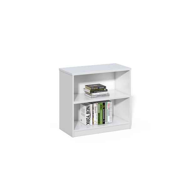 Nízký kancelářský regál Houseland Prime Line 01 80 cm bílý