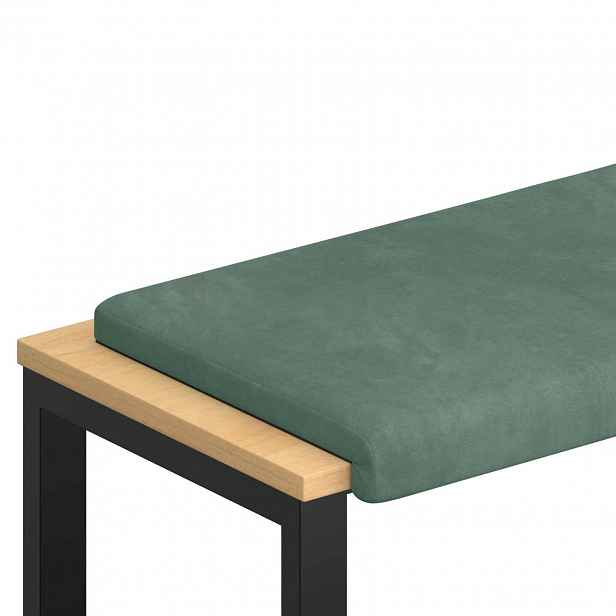 vidaXL Polštář na lavici Samet Mořská zelená Hloubka 35 cm
