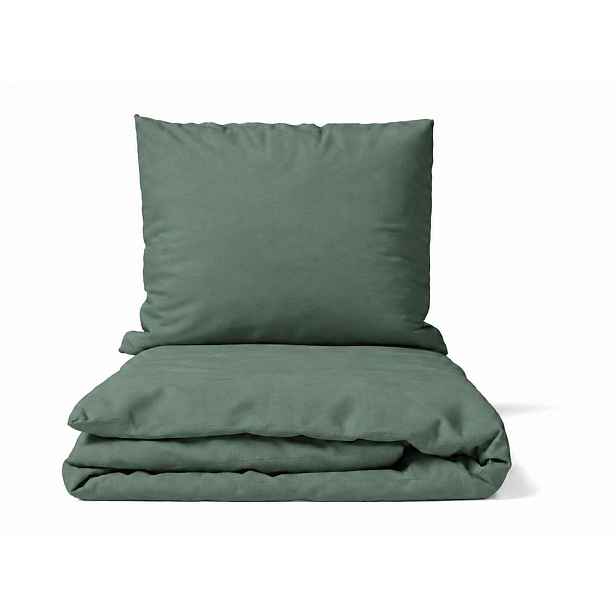 Zelené 3dílné povlečení na dvoulůžko z bavlny Renforcé 200x200 cm Cotton – Bonami Essentials