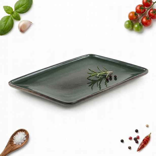 Miska Talíř Keramická Nádoba Na Zapékání A Servírování Pokrmů 36X24 CM