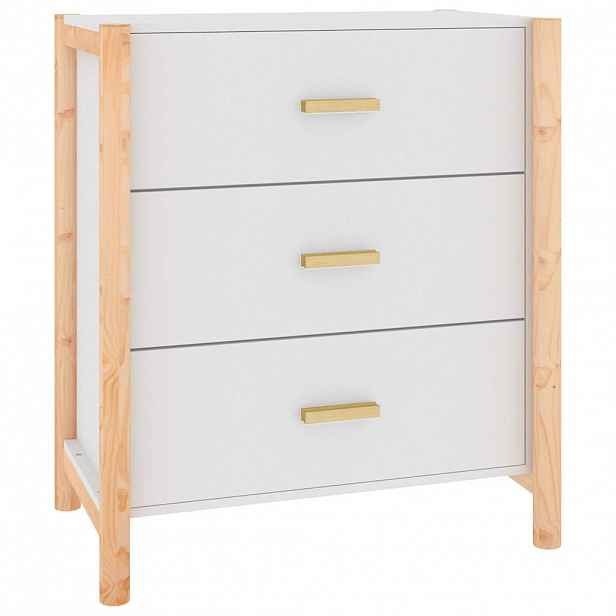 vidaXL Příborník bílý 62x38x70 cm kompozitní dřevo