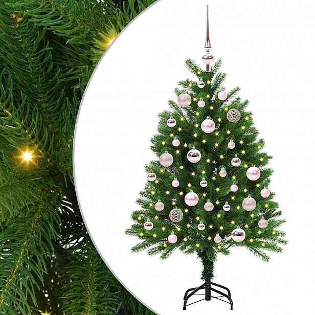 vidaXL Vánoční stromeček s 150 LED diodami s stojanem Zelená 120 cm PE