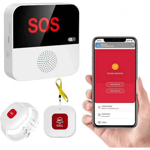 Alarm pro seniora Tlačítko přivolání pomoci Bezdrátový Smart Inteligentní