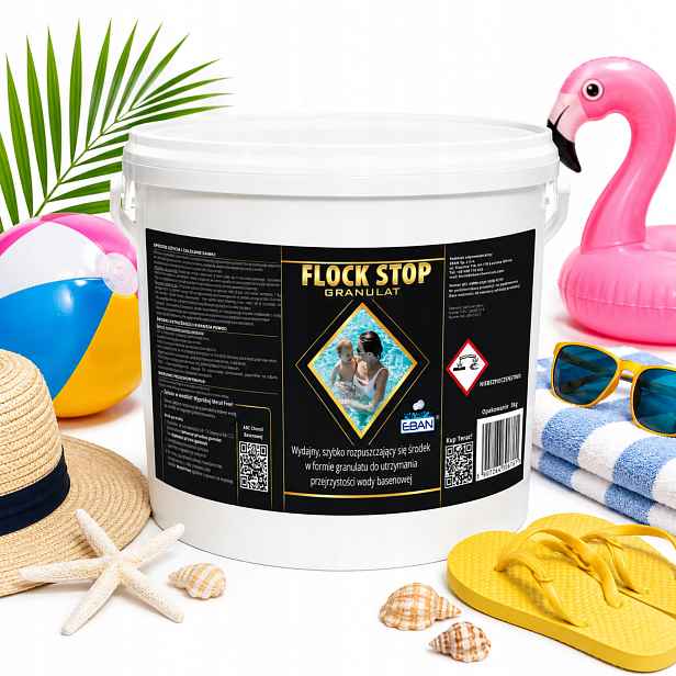 Flockstop Granule 5 Kg Koagulant Čistí Vodu Síran Hlinitý Do Bazénu Spa