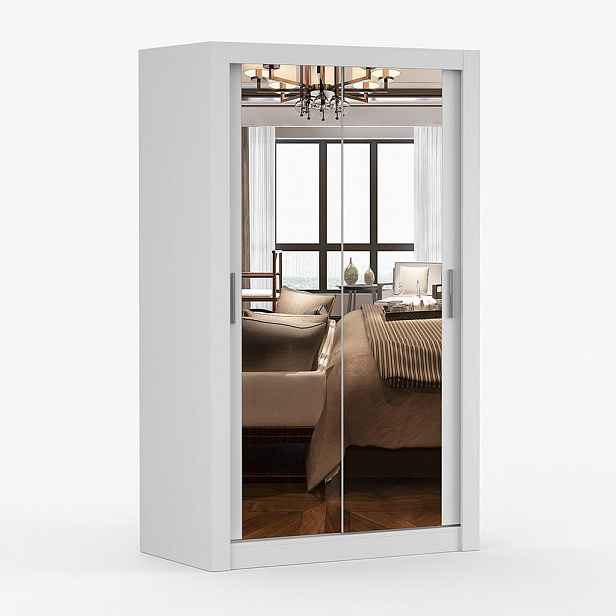 imoebel24 SKŘÍŇ s otočnými dveřmi Milan 120 cm 120/215/64 cm, 2dveřová, bílý