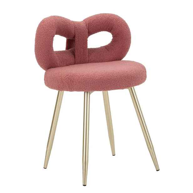 Mauro Ferretti Designová jídelní židle Ilary Mini bouclé růžová