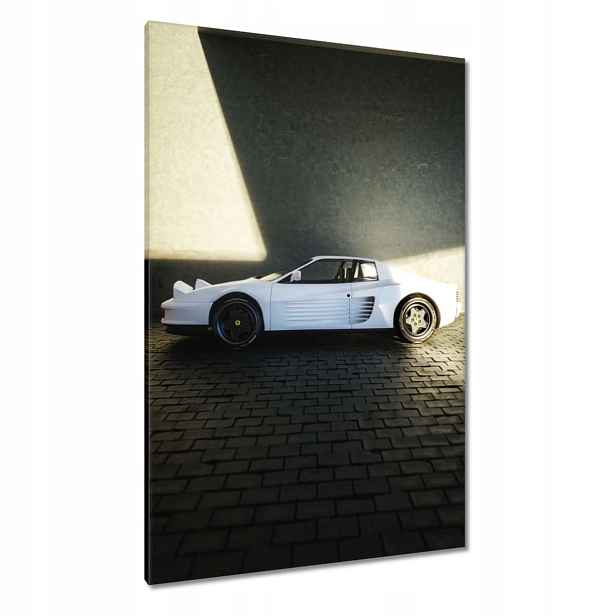 Obrazy 80x120 Bílé Ferrari