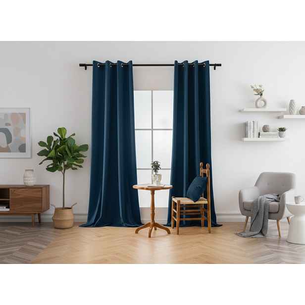 Zatemňovací závěs DREAM VELVET 140x250 cm, petrolejový Zavěšení: Řasící páska