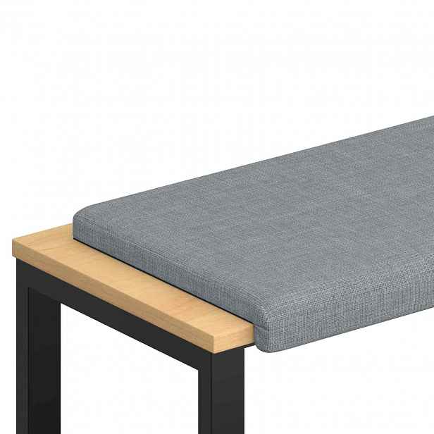 vidaXL Polštář na lavici Textil Světle šedá Hloubka 35 cm