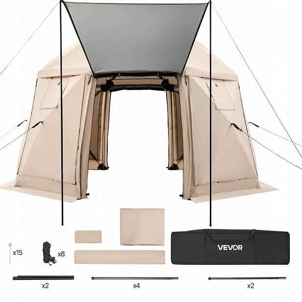 Zahradní pavilon altán moskytiéra stan 3.96 x 3.96 m béžový