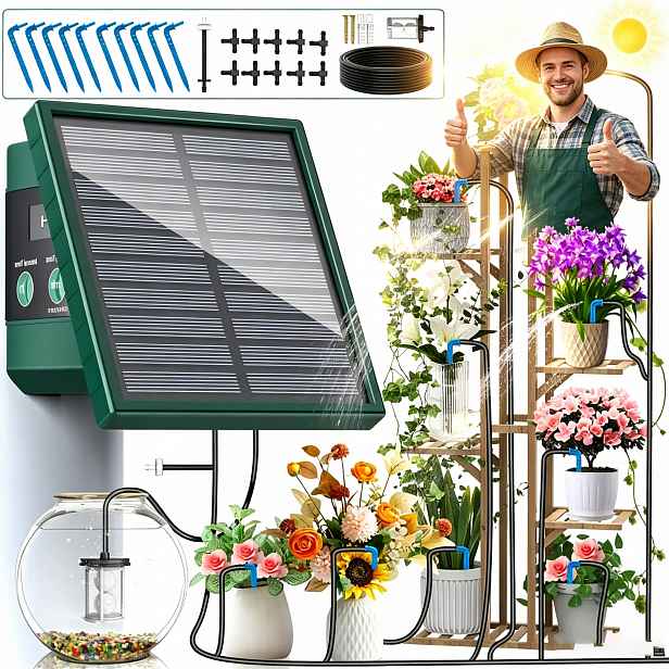 Automatický Solární Kapkový Zavlažovací Systém 10 M Pro Zahradní Rostliny