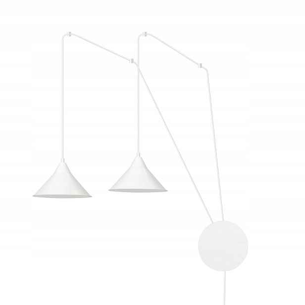 Lampa Abramo 2 bílá, 2x E27, ocel, polská výroba