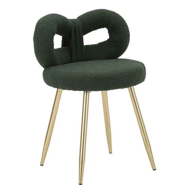 Mauro Ferretti Designová jídelní židle Ilary Mini bouclé zelená