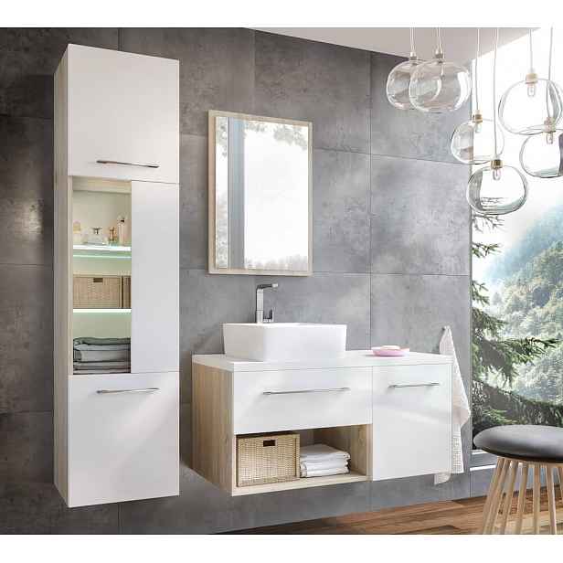 Moderní koupelnový nábytek Arteon A, sonoma + bílý lesk