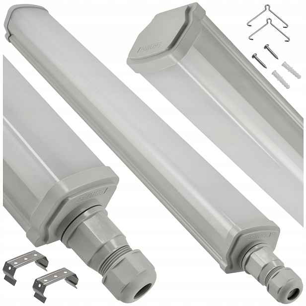 stropní svítidlo Led Philips do garáže 15W 60cm 1800lm Hermetická IP65 4000K