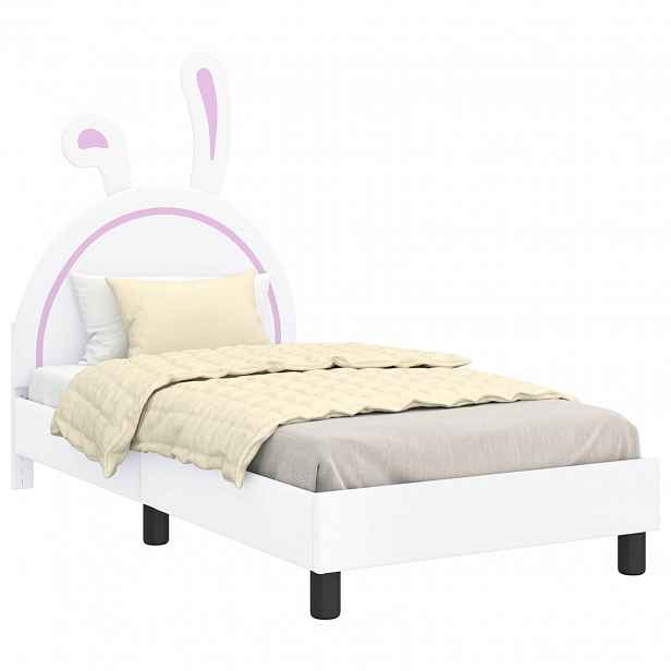 vidaXL Rám postele pro děti s čelem Bílá 80 x 160 cm PU