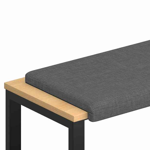 vidaXL Polštář na lavici Textil Tmavě šedá Hloubka 35 cm