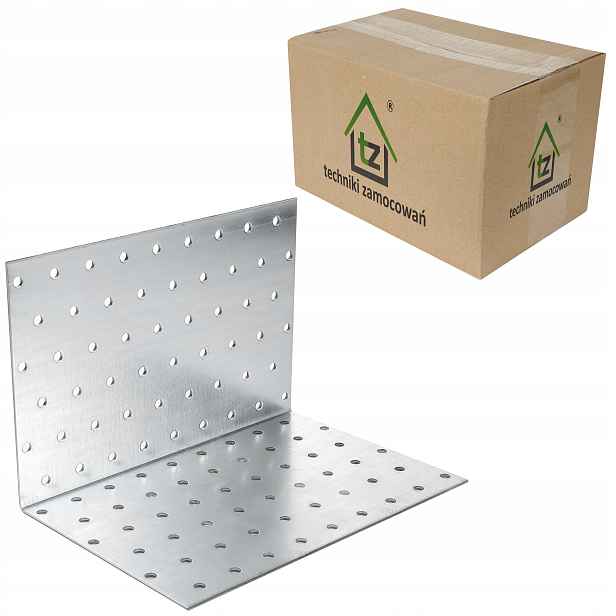 Perforované ocelové úhelníky 120x120x180 x 2 mm 25 ks montážních prvků KM29